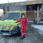 Emil Moorgas på jobb i ambulansetenesta.